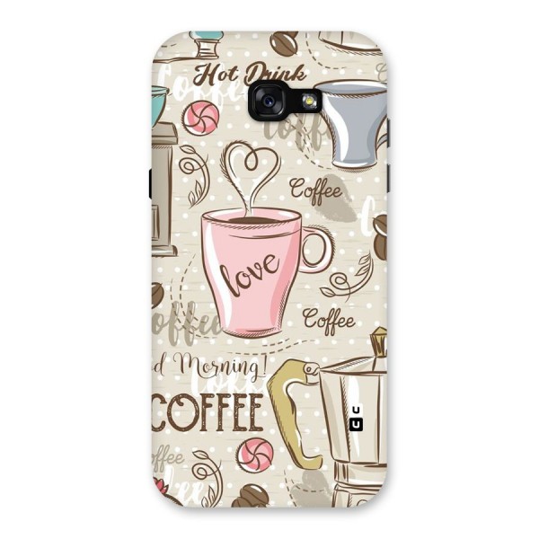 Love Coffee Design Back Case for Galaxy A7 (2017)