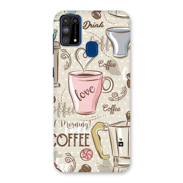 Love Coffee Design Back Case for Galaxy F41