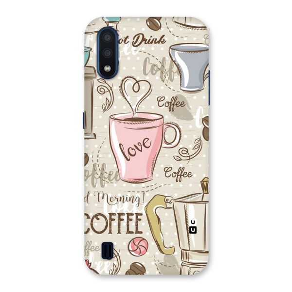 Love Coffee Design Back Case for Galaxy M01