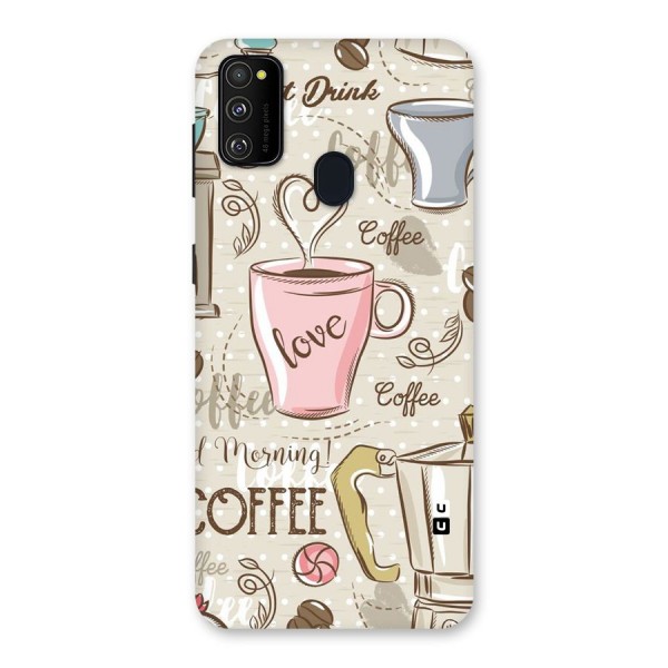 Love Coffee Design Back Case for Galaxy M21