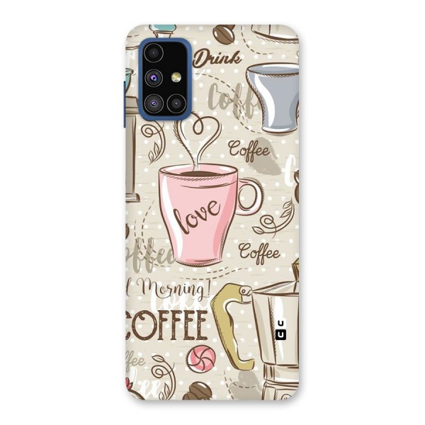 Love Coffee Design Back Case for Galaxy M51