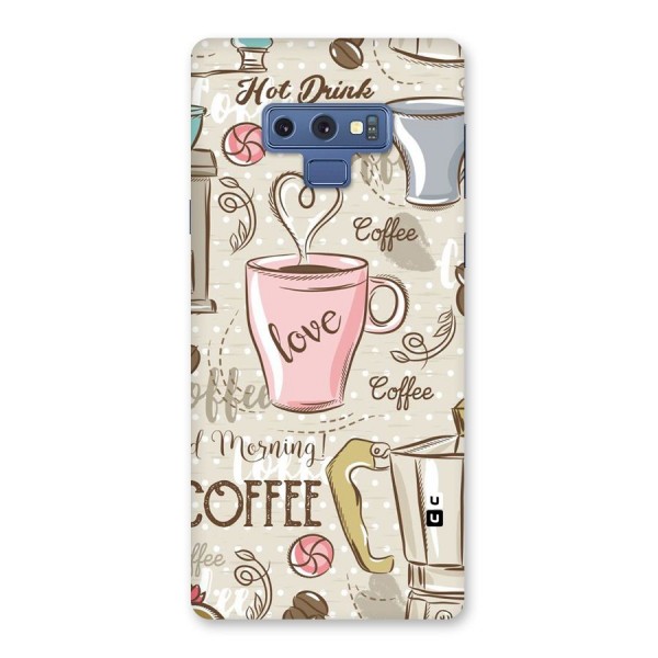 Love Coffee Design Back Case for Galaxy Note 9