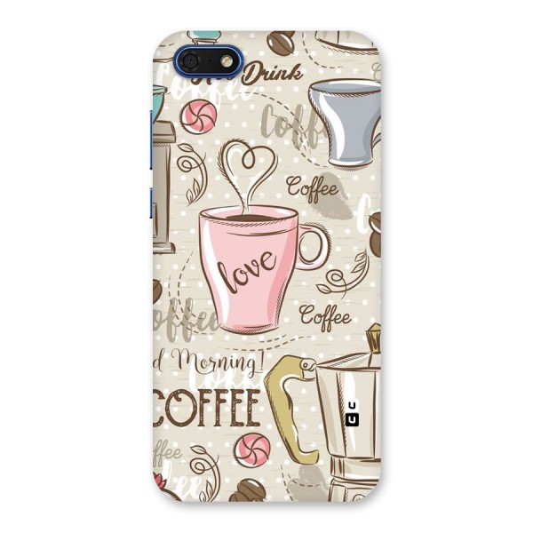 Love Coffee Design Back Case for Honor 7s