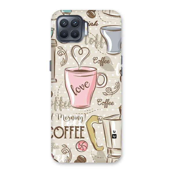 Love Coffee Design Back Case for Oppo F17 Pro