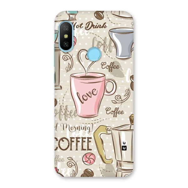 Love Coffee Design Back Case for Redmi 6 Pro