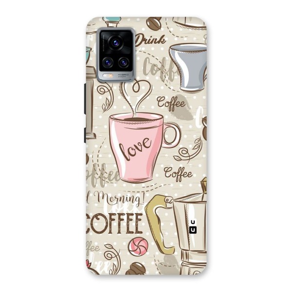 Love Coffee Design Back Case for Vivo V20 Pro