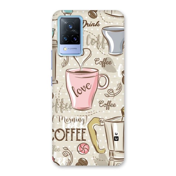 Love Coffee Design Back Case for Vivo V21 5G