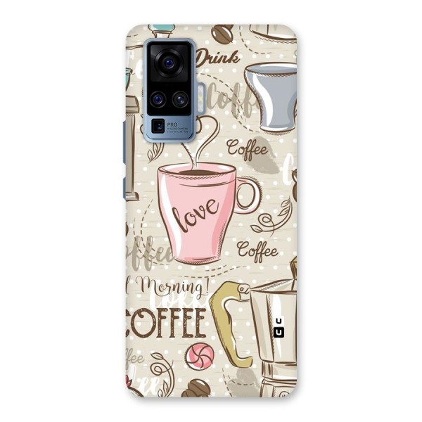 Love Coffee Design Back Case for Vivo X50 Pro