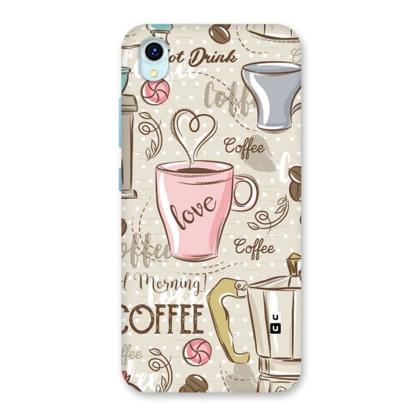 Love Coffee Design Back Case for Vivo Y1s