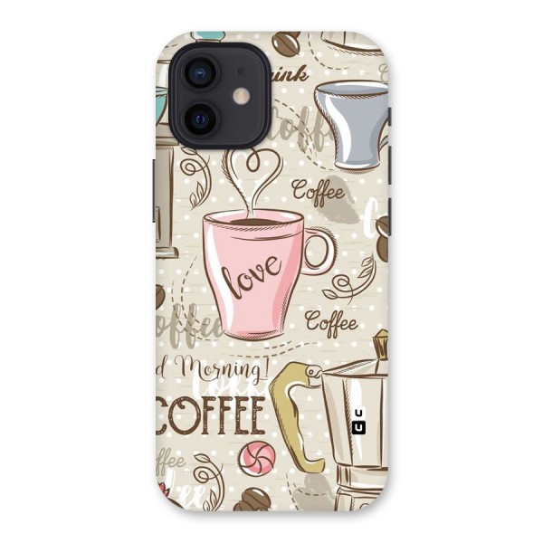 Love Coffee Design Back Case for iPhone 12