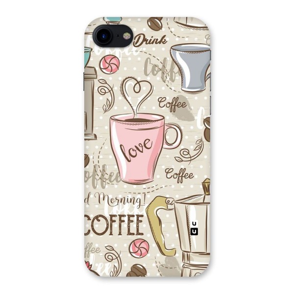 Love Coffee Design Back Case for iPhone SE 2020