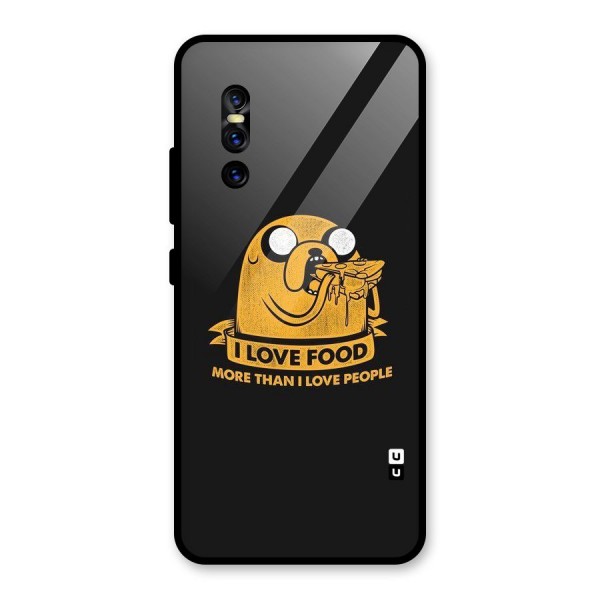 Love Food Glass Back Case for Vivo V15 Pro