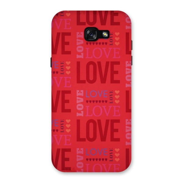 Love Pattern Back Case for Galaxy A7 (2017)