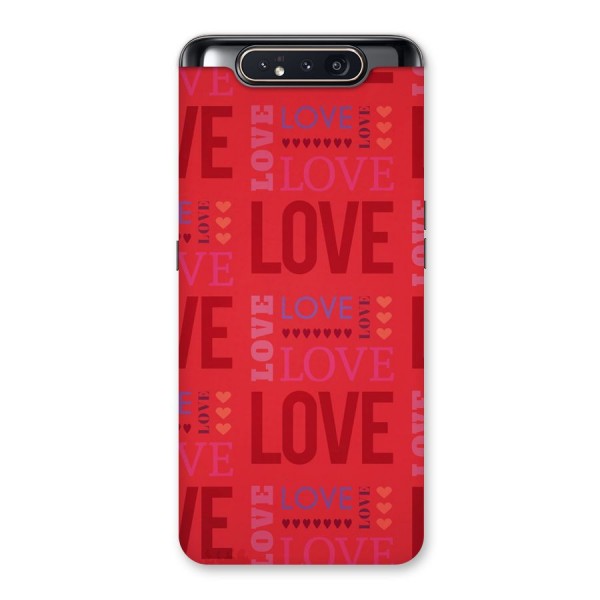 Love Pattern Back Case for Galaxy A80