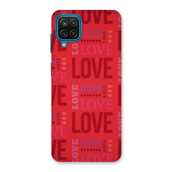 Love Pattern Back Case for Galaxy F12