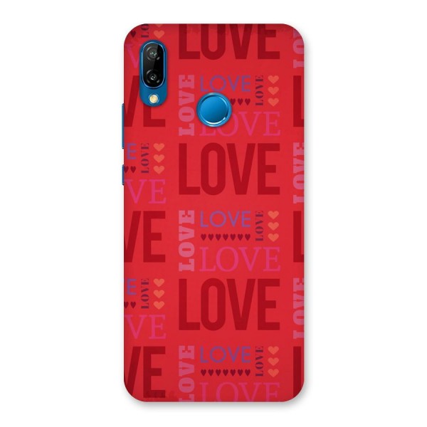 Love Pattern Back Case for Huawei P20 Lite