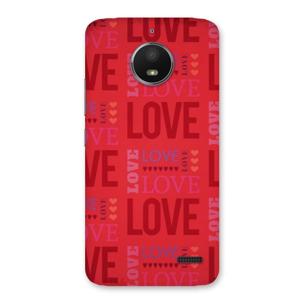 Love Pattern Back Case for Moto E4