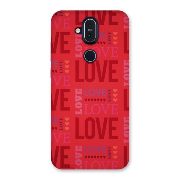 Love Pattern Back Case for Nokia 8.1