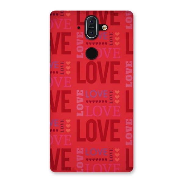 Love Pattern Back Case for Nokia 8 Sirocco