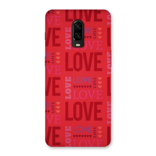 Love Pattern Back Case for OnePlus 6T