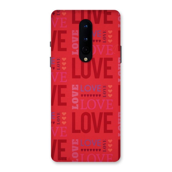 Love Pattern Back Case for OnePlus 8