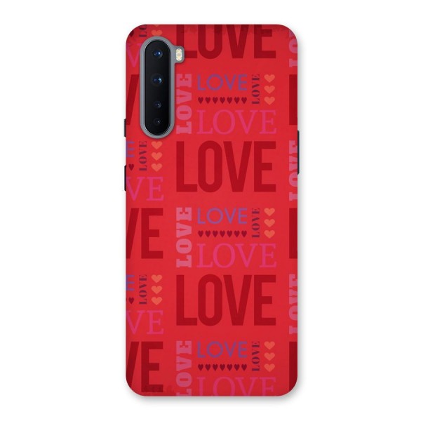 Love Pattern Back Case for OnePlus Nord