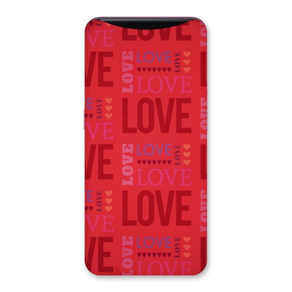 Love Pattern Back Case for Oppo Find X