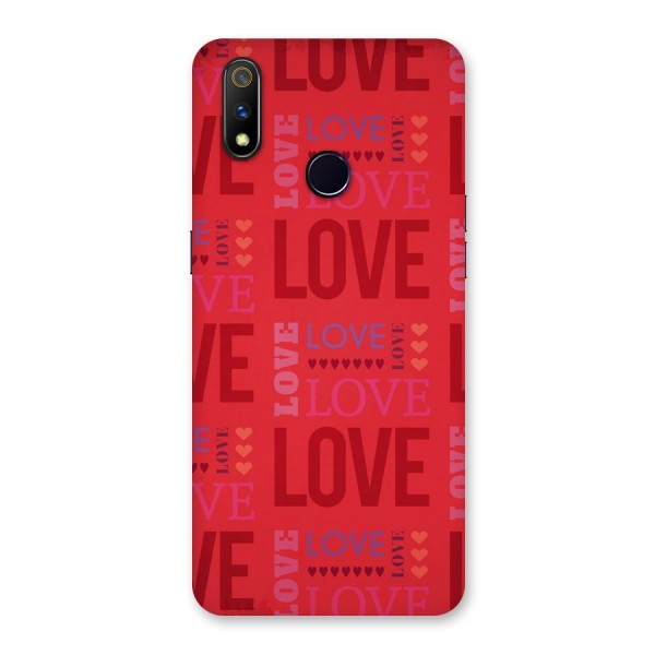 Love Pattern Back Case for Realme 3 Pro