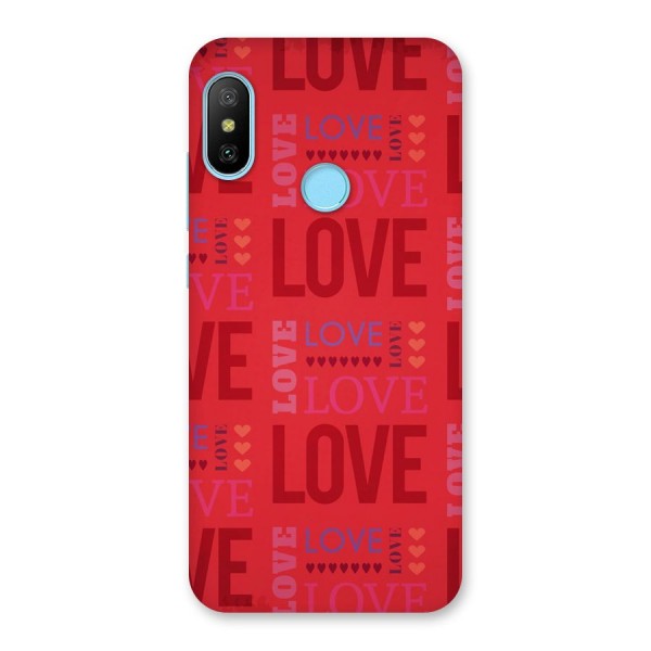 Love Pattern Back Case for Redmi 6 Pro