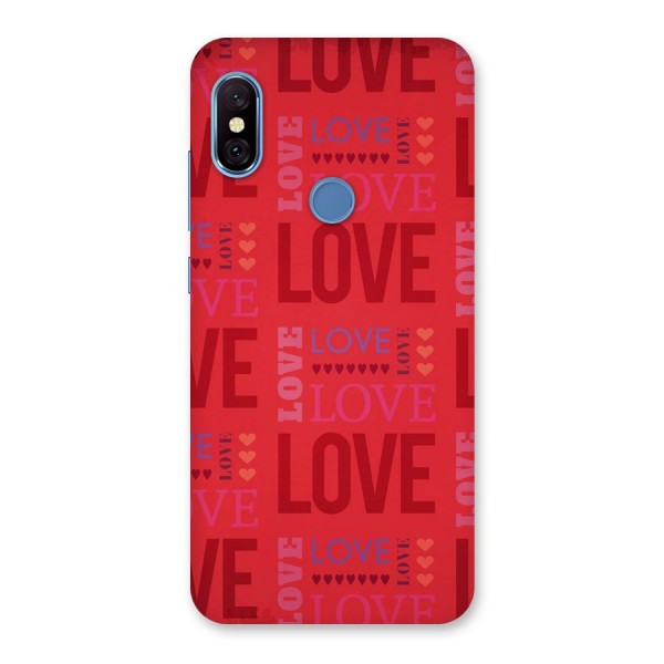 Love Pattern Back Case for Redmi Note 6 Pro