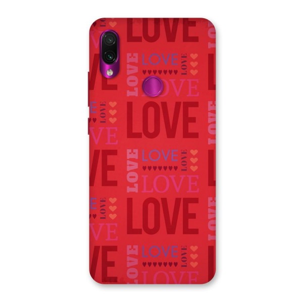 Love Pattern Back Case for Redmi Note 7 Pro