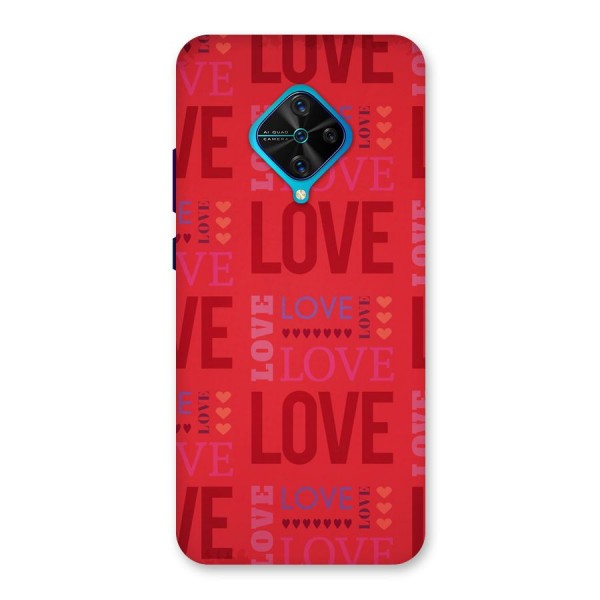 Love Pattern Back Case for Vivo S1 Pro