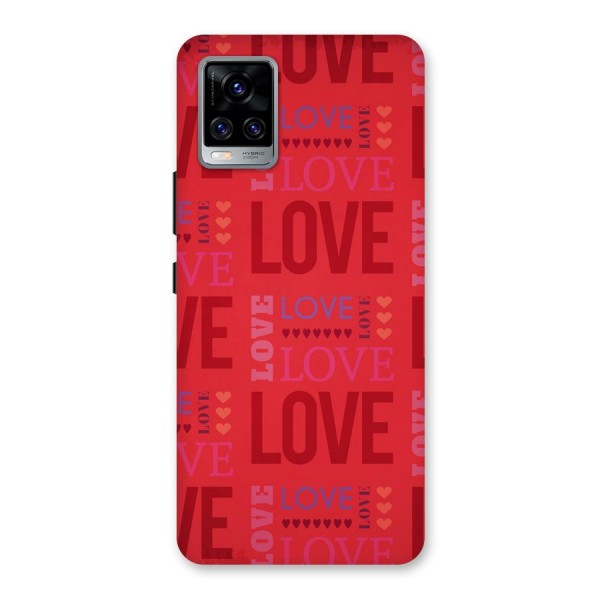 Love Pattern Back Case for Vivo V20 Pro