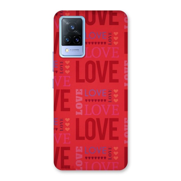 Love Pattern Back Case for Vivo V21 5G