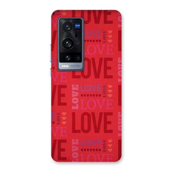 Love Pattern Back Case for Vivo X60 Pro Plus