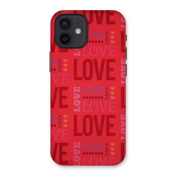 Love Pattern Back Case for iPhone 12