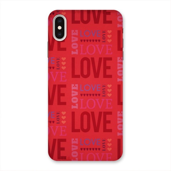 Love Pattern Back Case for iPhone XS Max