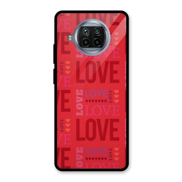 Love Pattern Glass Back Case for Mi 10i