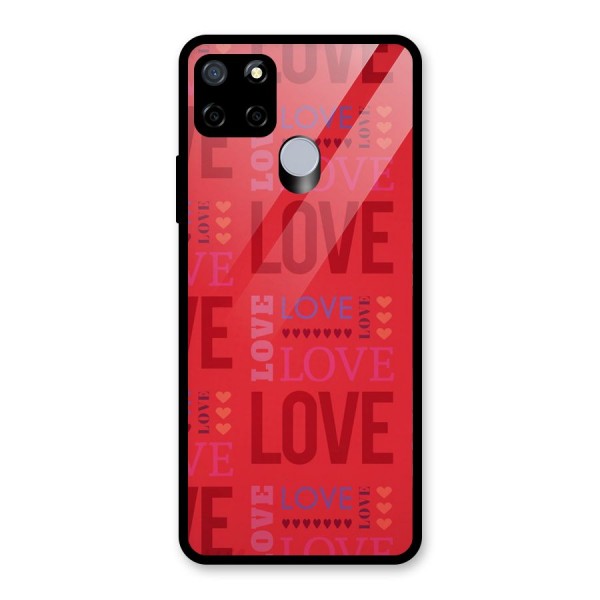 Love Pattern Glass Back Case for Realme C12