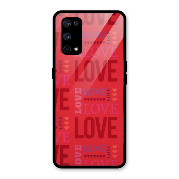 Love Pattern Glass Back Case for Realme X7 Pro