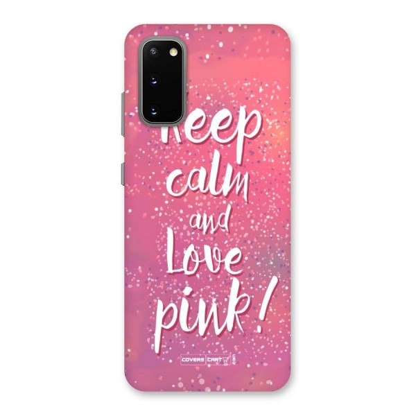 Love Pink Back Case for Galaxy S20