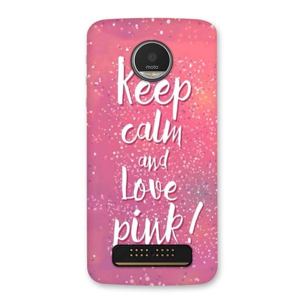 Love Pink Back Case for Moto Z Play