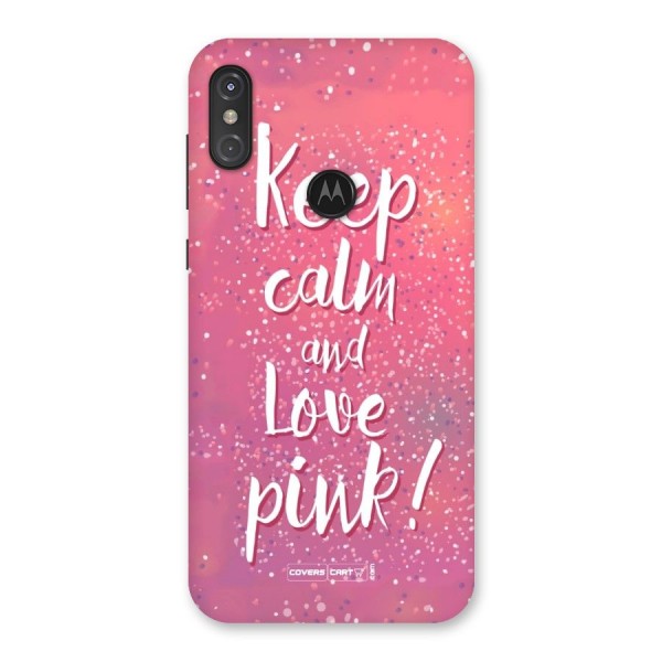 Love Pink Back Case for Motorola One Power