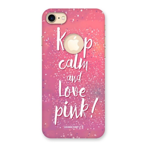 Love Pink Back Case for iPhone 8 Logo Cut