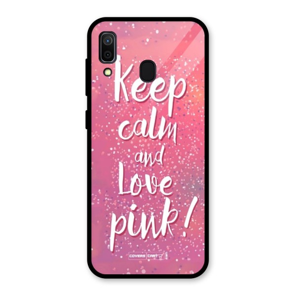 Love Pink Glass Back Case for Galaxy A30