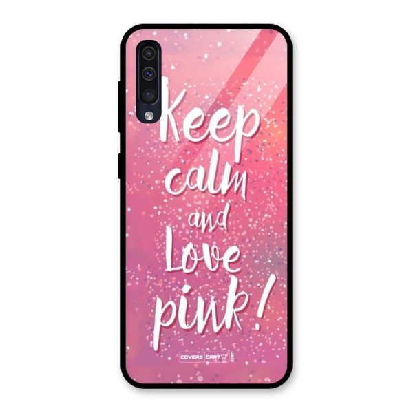 Love Pink Glass Back Case for Galaxy A50s