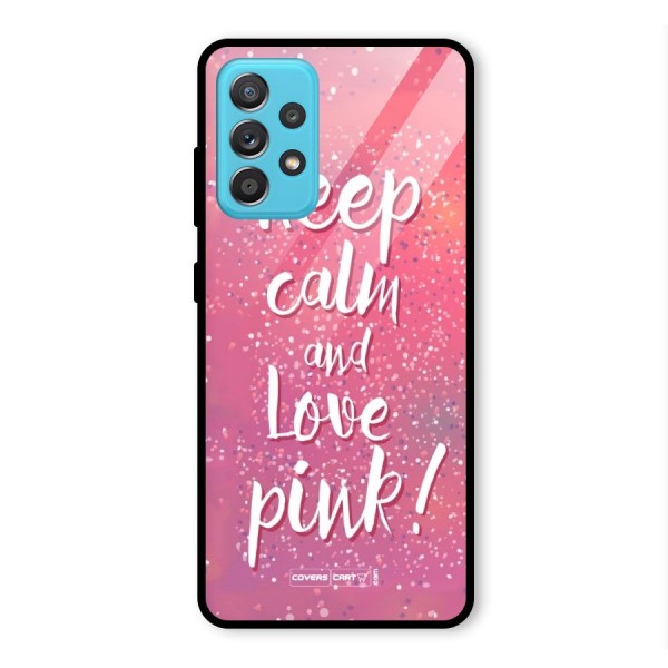 Love Pink Glass Back Case for Galaxy A52s 5G