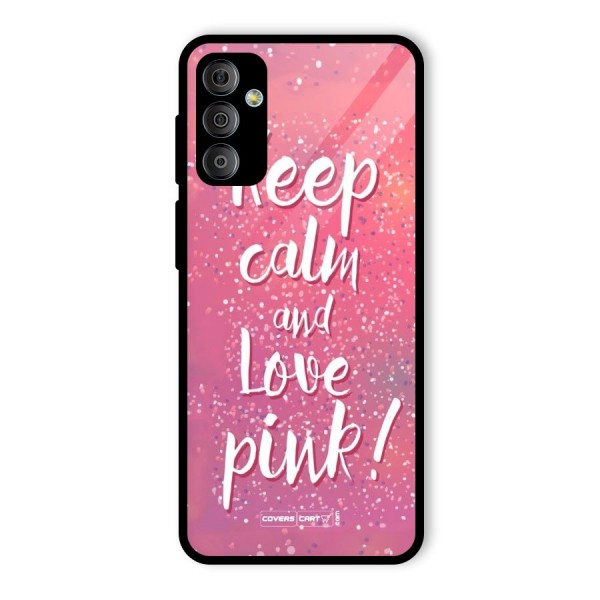 Love Pink Glass Back Case for Galaxy F23