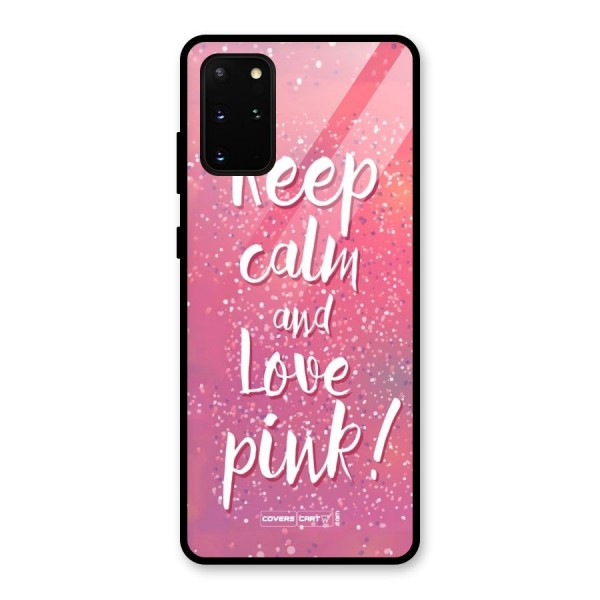 Love Pink Glass Back Case for Galaxy S20 Plus