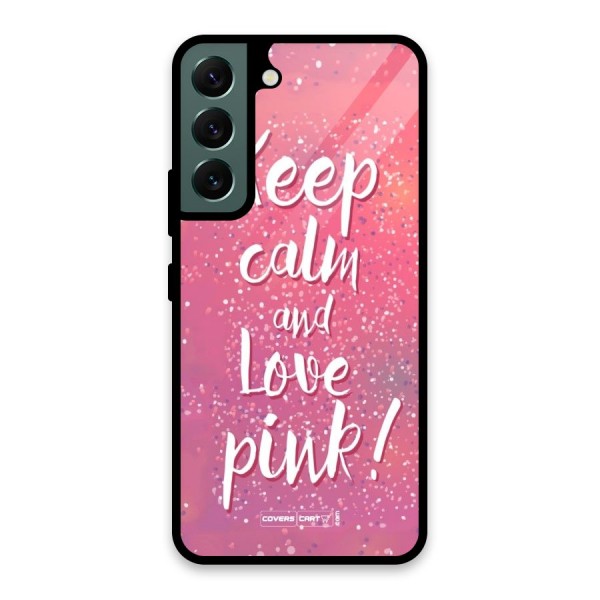 Love Pink Glass Back Case for Galaxy S22 5G